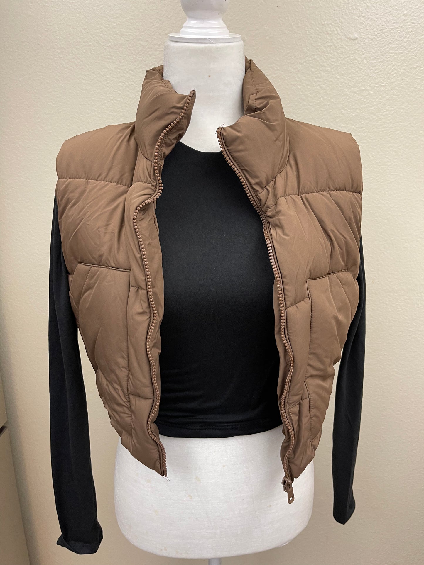 Puffer Vest (Brown )