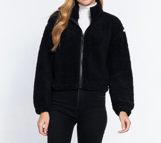 Soft Fur Zip up Jacket