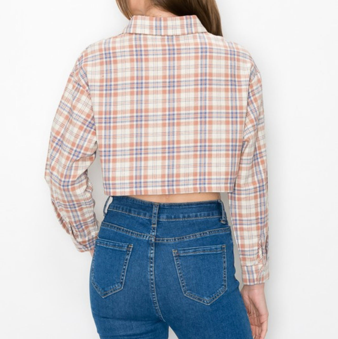 Cropped button down Flannel