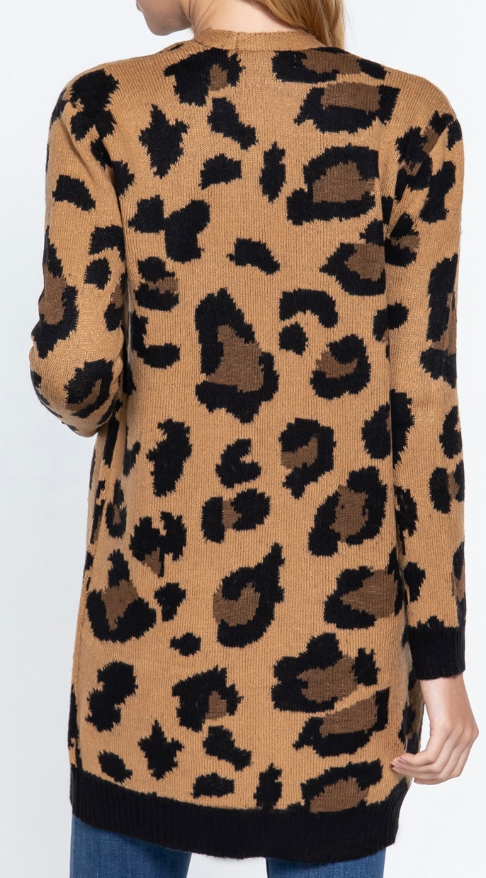 Brown Leopard Cardigan