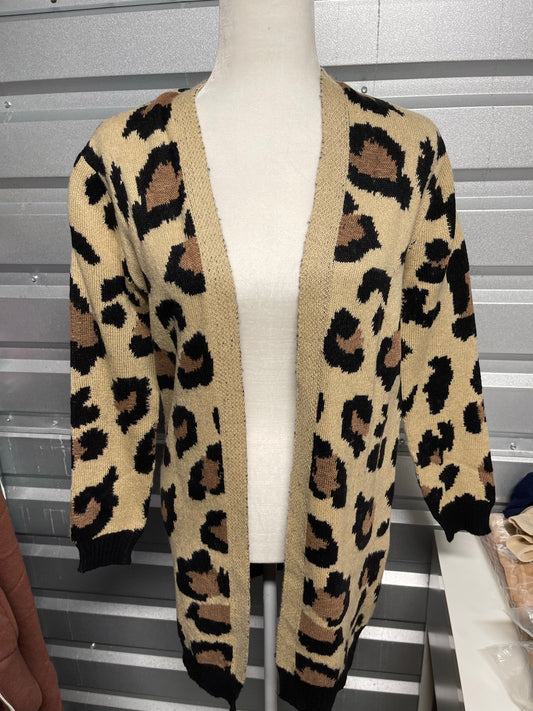 Khaki Leopard Cardigan