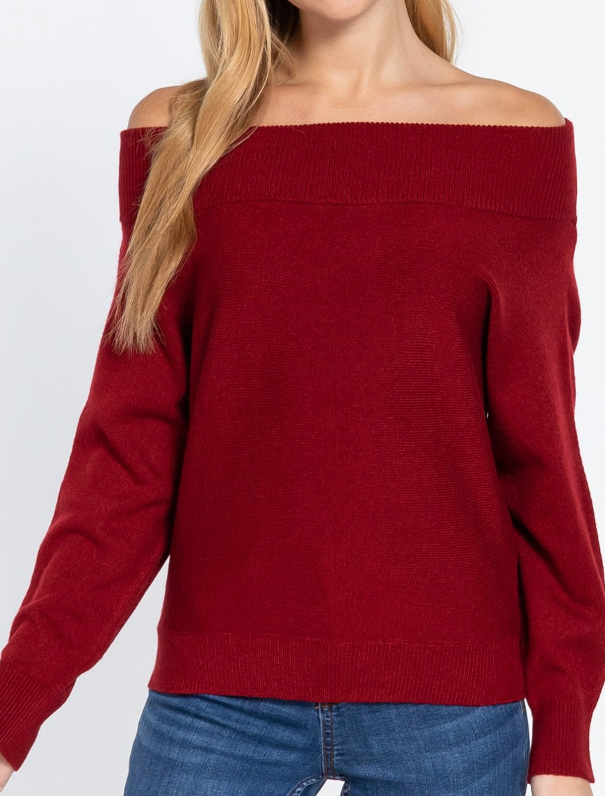 Sweater Burgandy Shirt