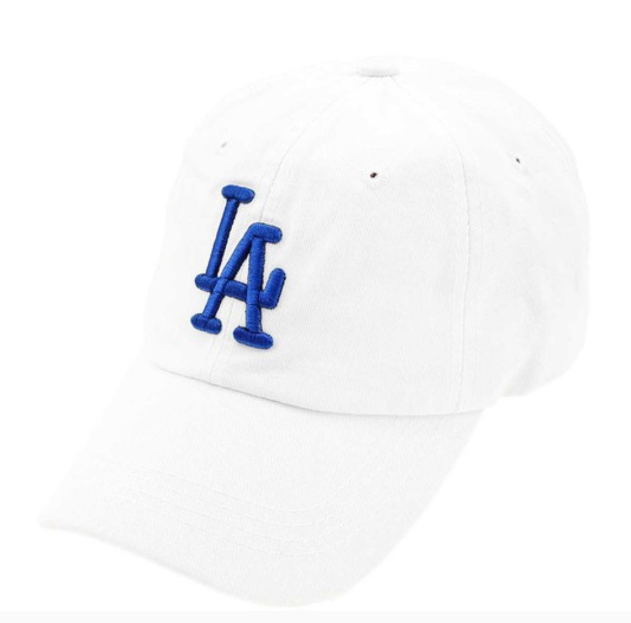 La Embroidery Baseball Cap ( White)